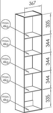Vigo 180 lukket skab