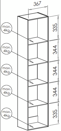 Vigo 180 lukket skab