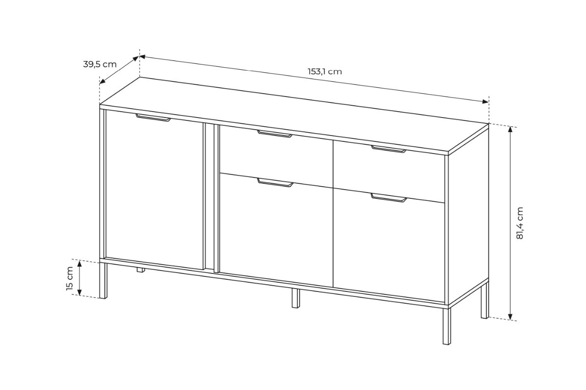 LARS kommode 153 3D2S