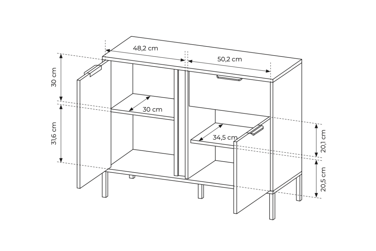 LARS kommode 103 2D1S