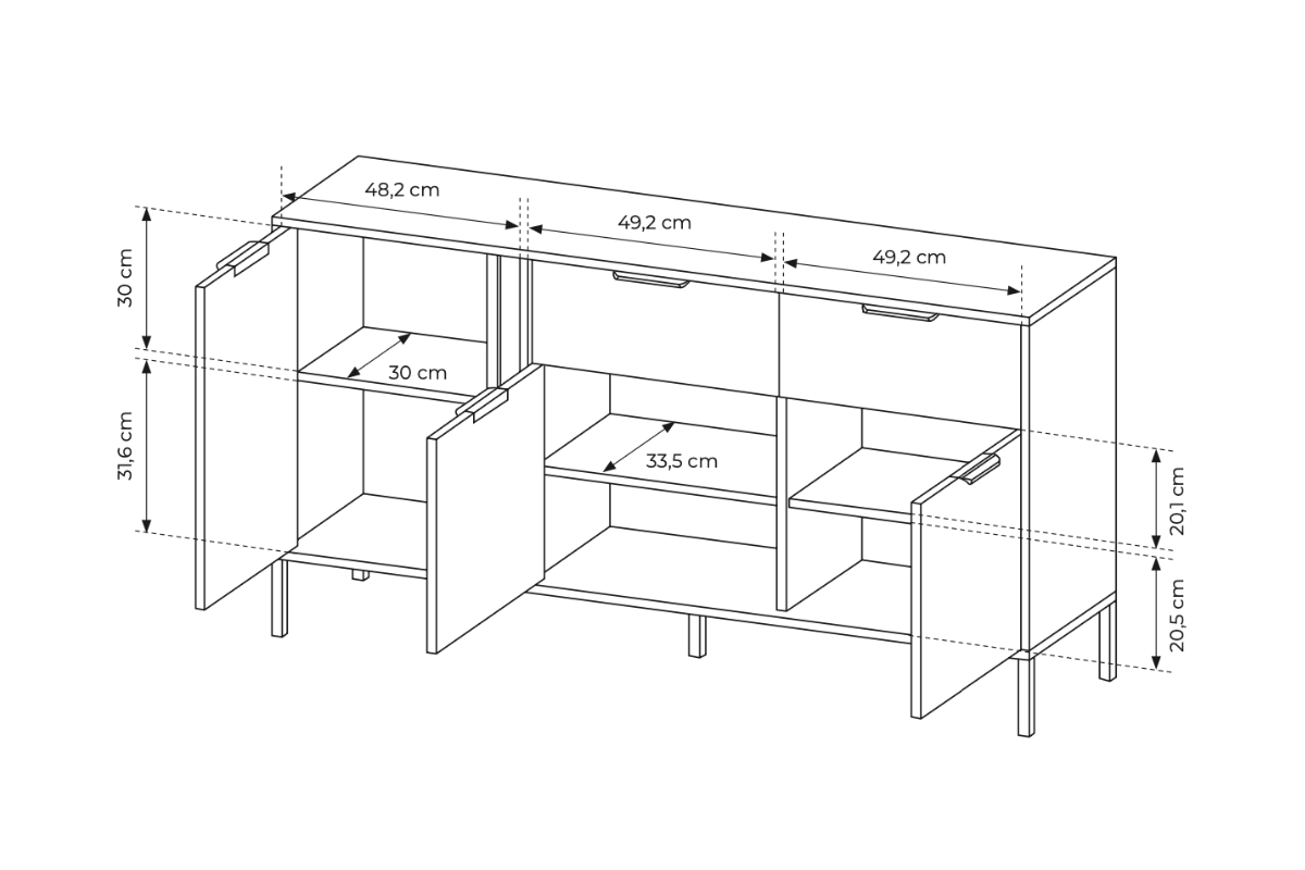 LARS kommode 153 3D2S