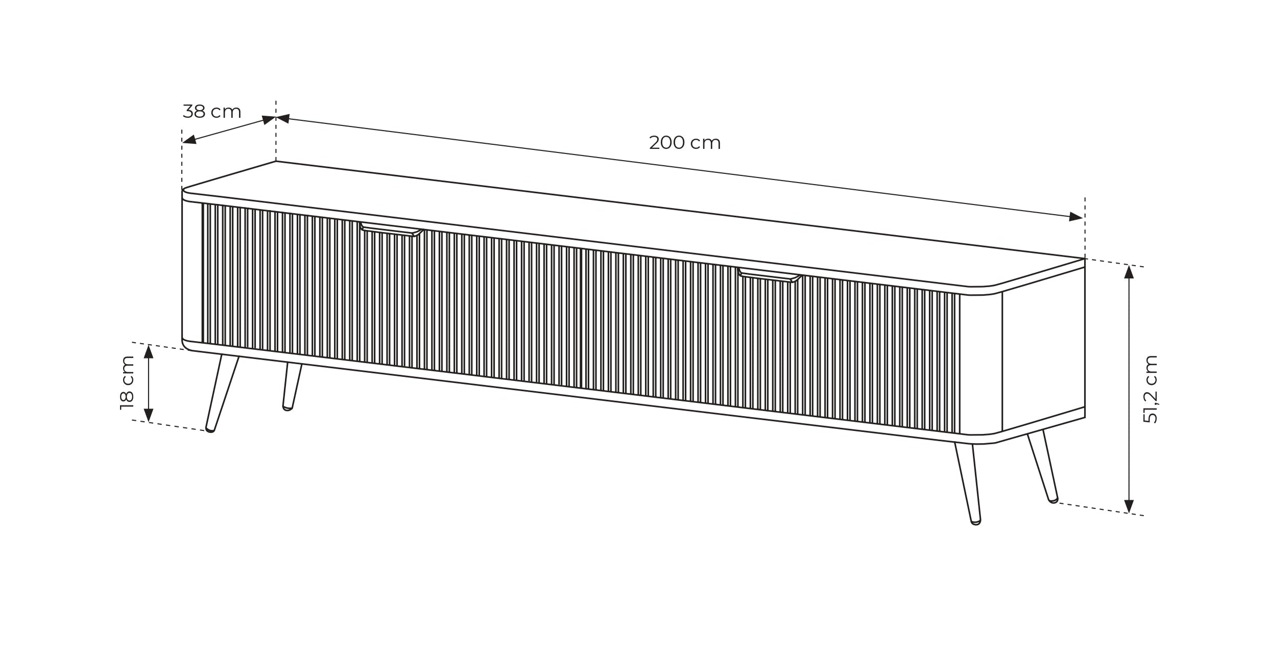 LANTE 200 Tv-bord