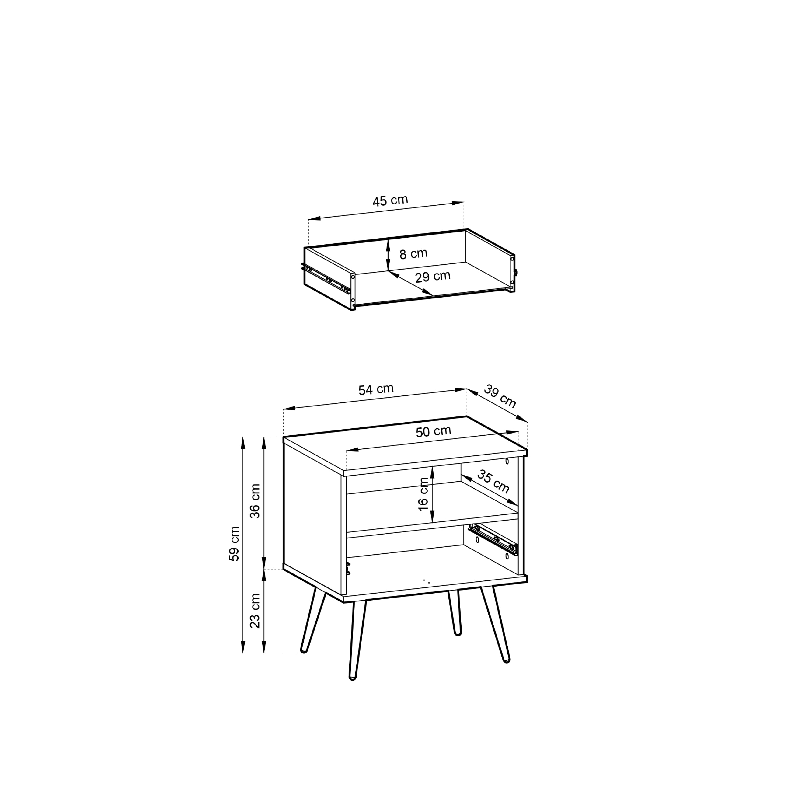 ORO S-54 sengebord