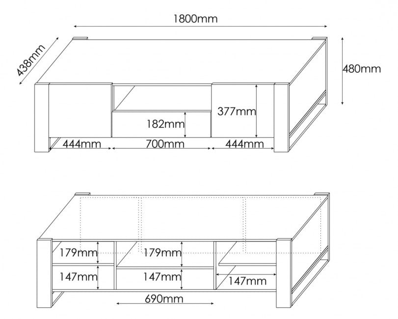 WOOD tv-bord