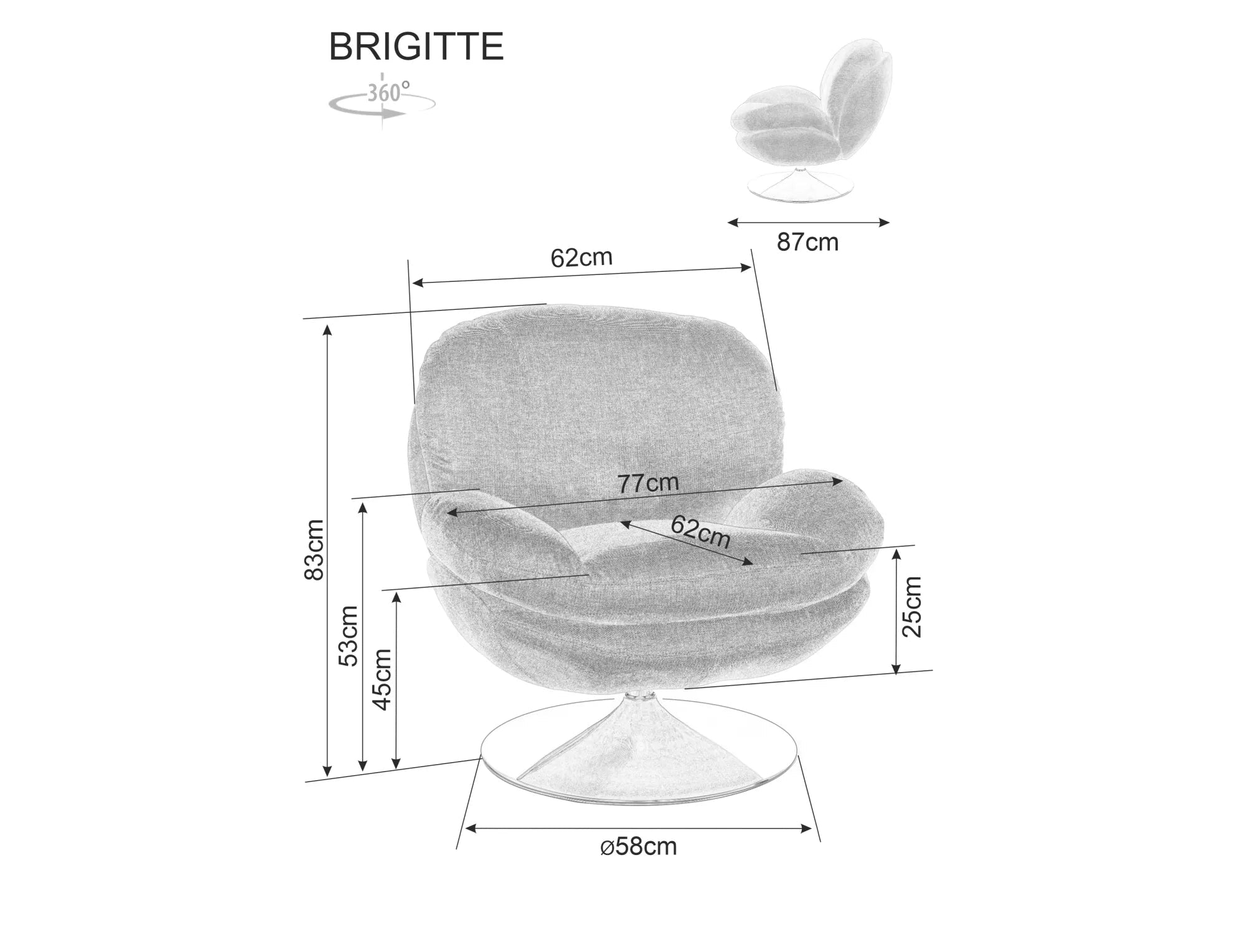 BRIGITTE BREGO Hvilestol