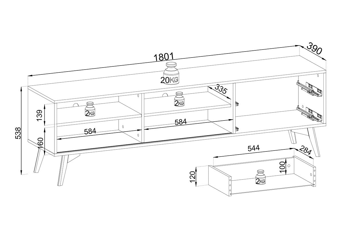 SLIDE TV-bord