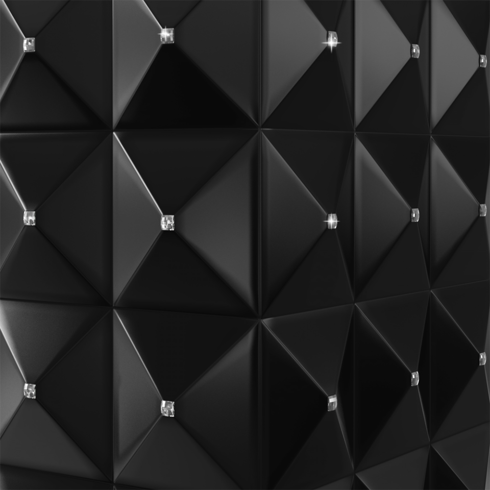 EGZUL Swarovski - sort mat